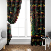 Guyana One Love Reggae Lion Window Curtain Caribbean Reggae Spirit