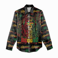 Personalized Guyana One Love Reggae Lion Women Casual Shirt Caribbean Reggae Spirit