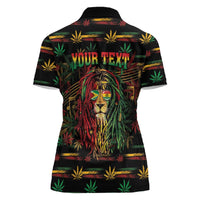 Personalized Guyana One Love Reggae Lion Women Polo Shirt Caribbean Reggae Spirit