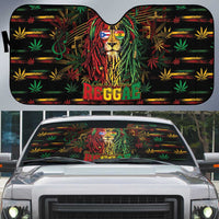 Puerto Rico One Love Reggae Lion Auto Sun Shade Caribbean Reggae Spirit