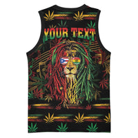 Personalized Puerto Rico One Love Reggae Lion Basketball Jersey Caribbean Reggae Spirit