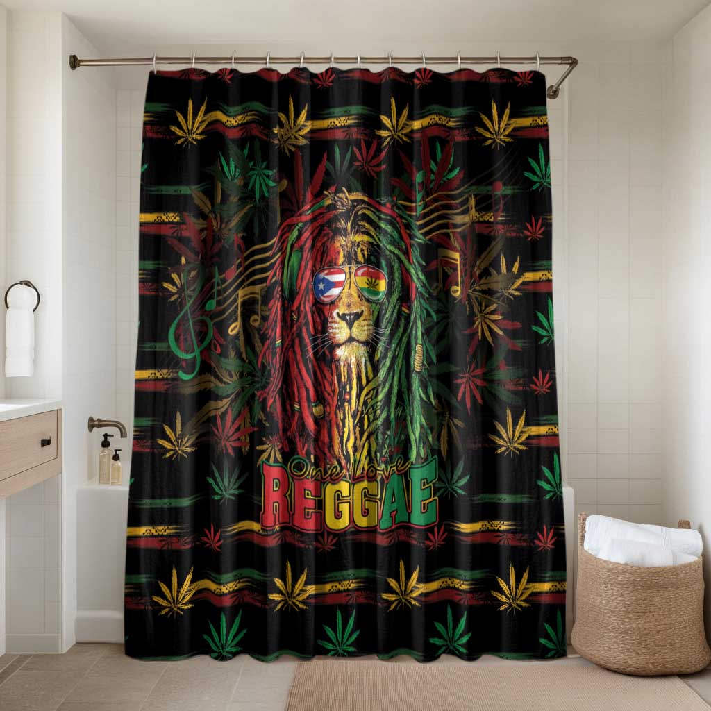 Puerto Rico One Love Reggae Lion Bathroom Set Caribbean Reggae Spirit