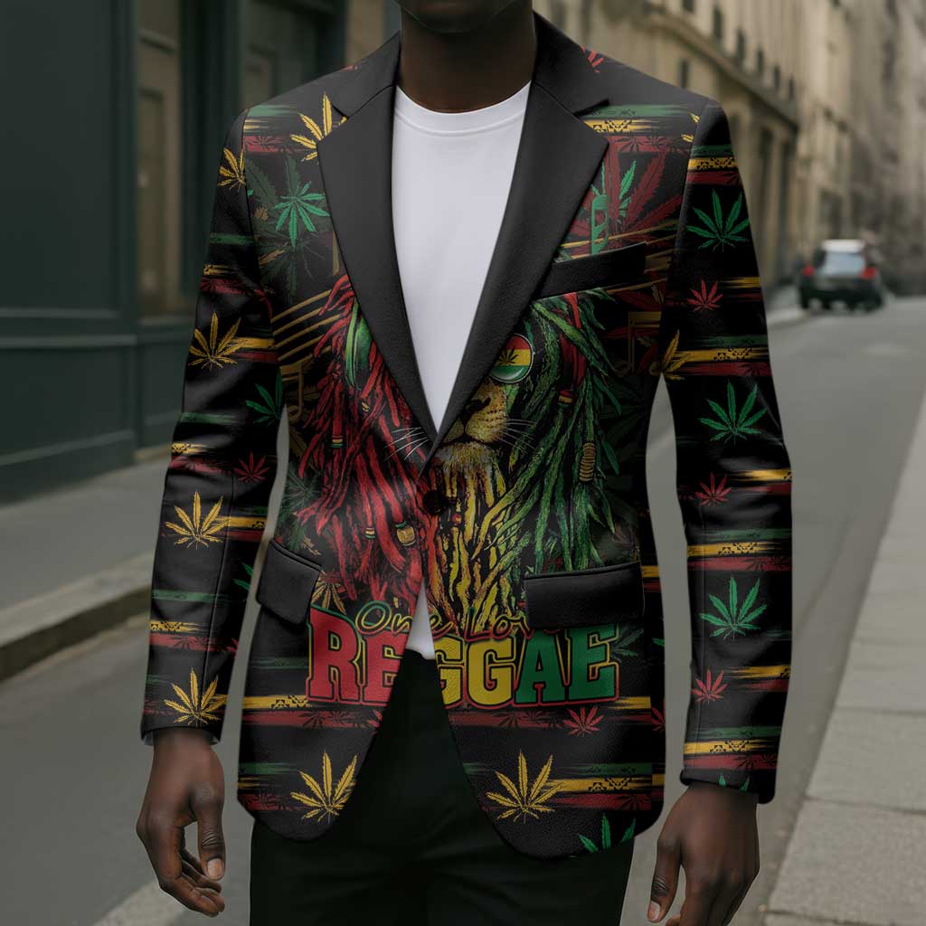 Personalized Puerto Rico One Love Reggae Lion Blazer Caribbean Reggae Spirit