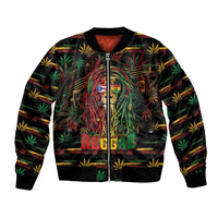 Personalized Puerto Rico One Love Reggae Lion Bomber Jacket Caribbean Reggae Spirit