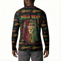 Personalized Puerto Rico One Love Reggae Lion Button Sweatshirt Caribbean Reggae Spirit