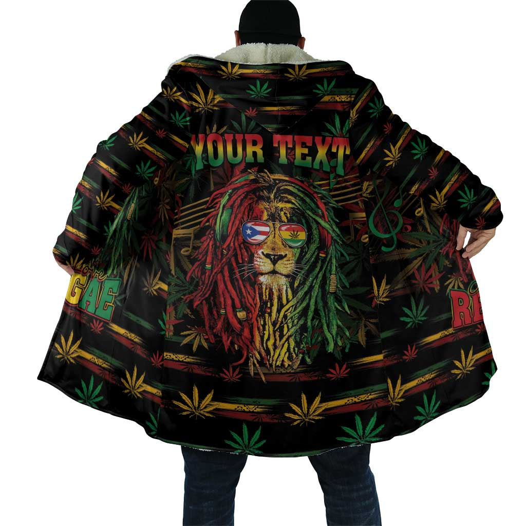Personalized Puerto Rico One Love Reggae Lion Cloak Caribbean Reggae Spirit