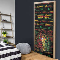 Personalized Puerto Rico One Love Reggae Lion Door Cover Caribbean Reggae Spirit