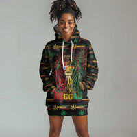 Personalized Puerto Rico One Love Reggae Lion Hoodie Dress Caribbean Reggae Spirit