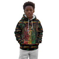Personalized Puerto Rico One Love Reggae Lion Kid Hoodie Caribbean Reggae Spirit