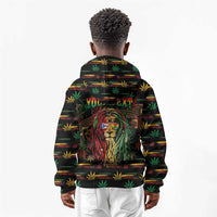 Personalized Puerto Rico One Love Reggae Lion Kid Hoodie Caribbean Reggae Spirit