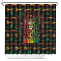 Puerto Rico One Love Reggae Lion Shower Curtain Caribbean Reggae Spirit