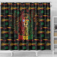 Puerto Rico One Love Reggae Lion Shower Curtain Caribbean Reggae Spirit