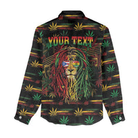 Personalized Puerto Rico One Love Reggae Lion Women Casual Shirt Caribbean Reggae Spirit
