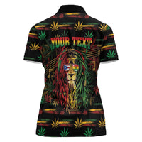 Personalized Puerto Rico One Love Reggae Lion Women Polo Shirt Caribbean Reggae Spirit