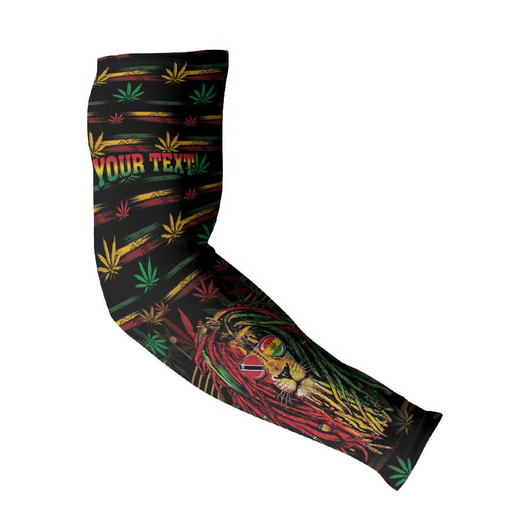 Personalized Trinidad and Tobago One Love Reggae Lion Arm Sleeves Caribbean Reggae Spirit