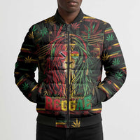 Personalized Trinidad and Tobago One Love Reggae Lion Bomber Puffer Jacket Caribbean Reggae Spirit