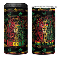 Personalized Trinidad and Tobago One Love Reggae Lion 4 in 1 Can Cooler Tumbler Caribbean Reggae Spirit