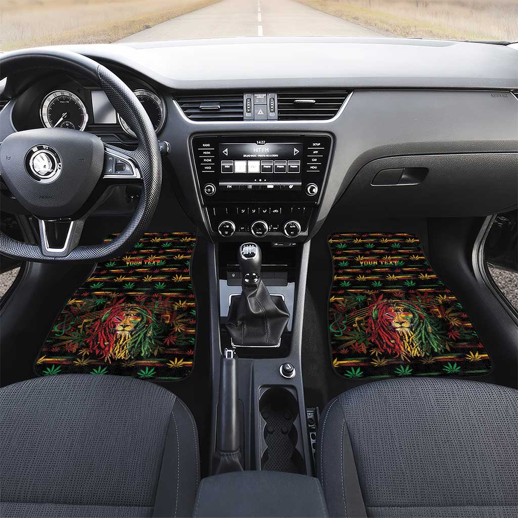 Personalized Trinidad and Tobago One Love Reggae Lion Car Mats Caribbean Reggae Spirit