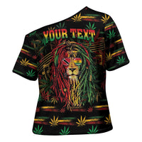 Personalized Trinidad and Tobago One Love Reggae Lion Cross Shoulder Shirt Caribbean Reggae Spirit