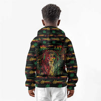 Personalized Trinidad and Tobago One Love Reggae Lion Kid Hoodie Caribbean Reggae Spirit
