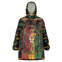 Personalized Trinidad and Tobago One Love Reggae Lion Kid Wearable Blanket Hoodie Caribbean Reggae Spirit