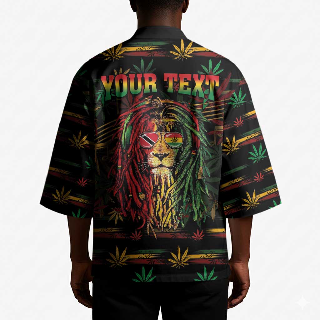 Personalized Trinidad and Tobago One Love Reggae Lion Kimono Caribbean Reggae Spirit