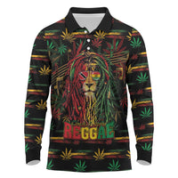 Personalized Trinidad and Tobago One Love Reggae Lion Long Sleeve Polo Shirt Caribbean Reggae Spirit