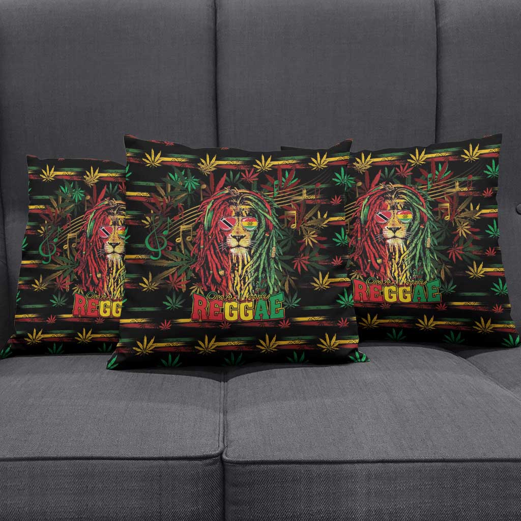 Trinidad and Tobago One Love Reggae Lion Pillow Cover Caribbean Reggae Spirit