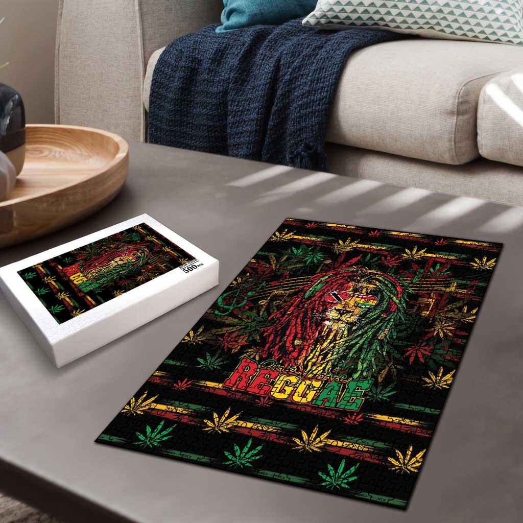 Trinidad and Tobago One Love Reggae Lion Puzzle Caribbean Reggae Spirit