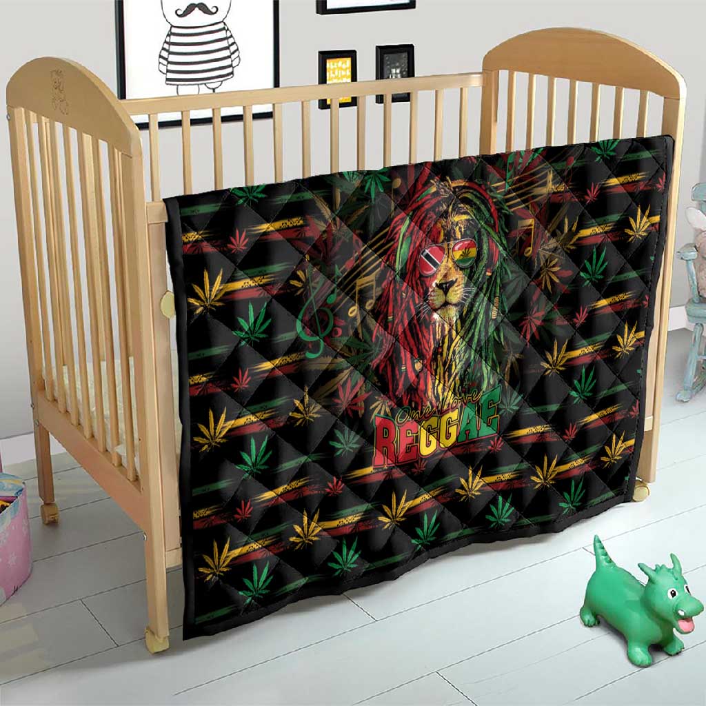 Trinidad and Tobago One Love Reggae Lion Quilt Caribbean Reggae Spirit
