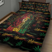 Trinidad and Tobago One Love Reggae Lion Quilt Bed Set Caribbean Reggae Spirit