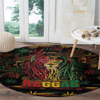 Trinidad and Tobago One Love Reggae Lion Round Carpet Caribbean Reggae Spirit