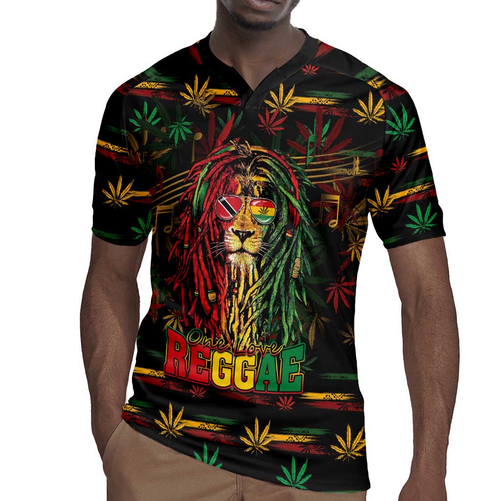 Personalized Trinidad and Tobago One Love Reggae Lion Rugby Jersey Caribbean Reggae Spirit