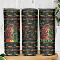 Personalized Trinidad and Tobago One Love Reggae Lion Skinny Tumbler Caribbean Reggae Spirit