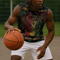 Personalized Trinidad and Tobago One Love Reggae Lion Sleeveless Hoodie Caribbean Reggae Spirit