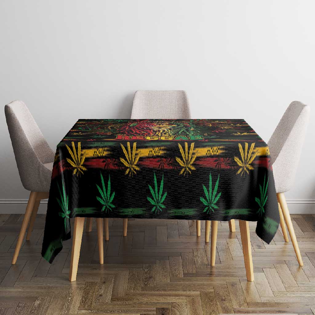 Trinidad and Tobago One Love Reggae Lion Tablecloth Caribbean Reggae Spirit