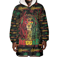 Personalized Trinidad and Tobago One Love Reggae Lion Wearable Blanket Hoodie Caribbean Reggae Spirit