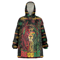 Personalized Trinidad and Tobago One Love Reggae Lion Wearable Blanket Hoodie Caribbean Reggae Spirit