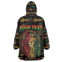 Personalized Trinidad and Tobago One Love Reggae Lion Wearable Blanket Hoodie Caribbean Reggae Spirit