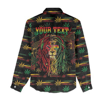 Personalized Trinidad and Tobago One Love Reggae Lion Women Casual Shirt Caribbean Reggae Spirit