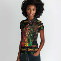 Personalized Trinidad and Tobago One Love Reggae Lion Women Polo Shirt Caribbean Reggae Spirit