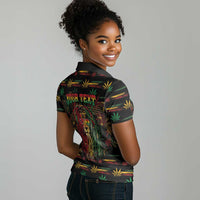 Personalized Trinidad and Tobago One Love Reggae Lion Women Polo Shirt Caribbean Reggae Spirit