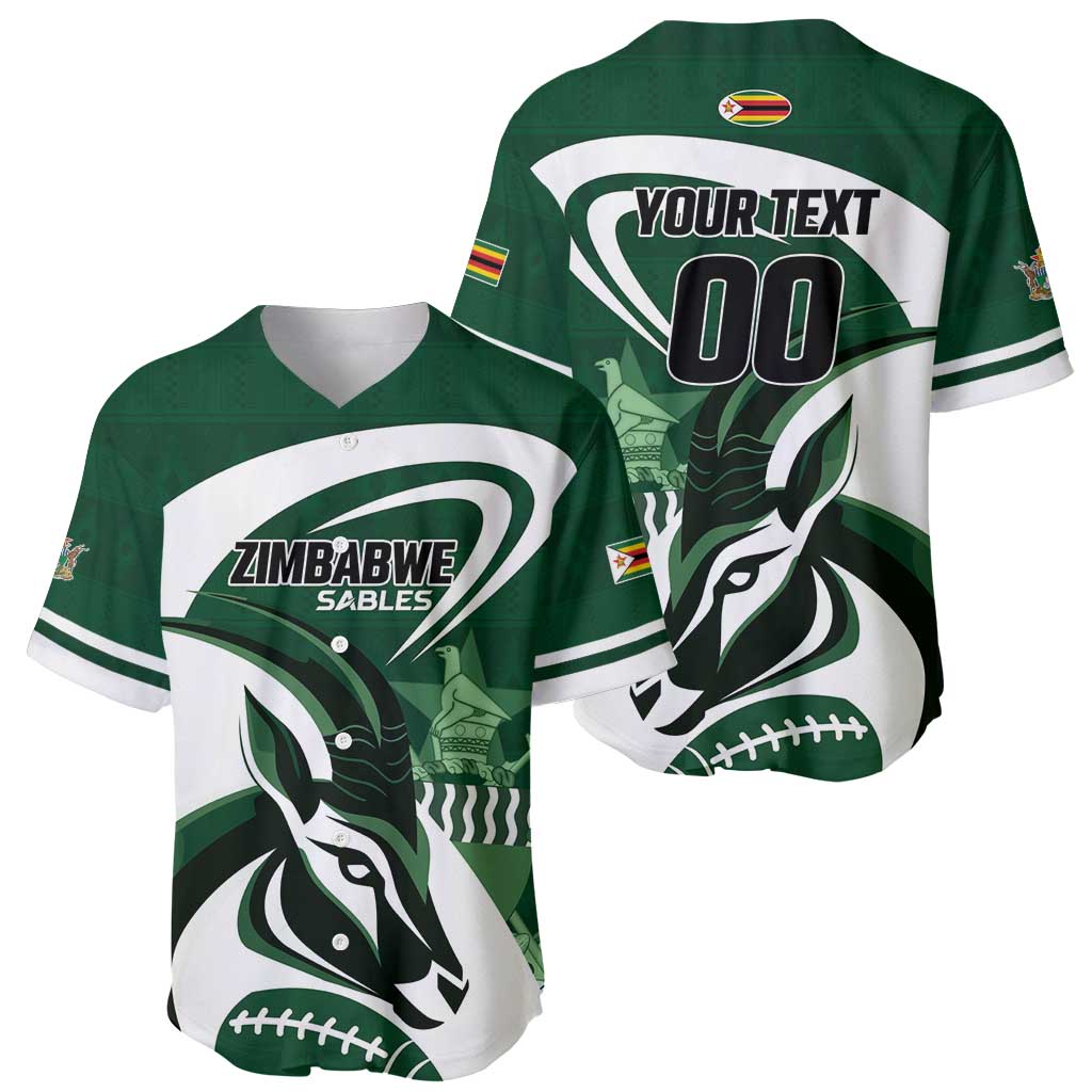 Custom Rugby Zimbabwe Baseball Jersey Sables Is The Champion - Wonder Print Shop