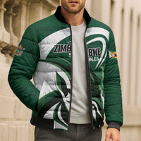 Custom Rugby Zimbabwe Bomber Puffer Jacket Sables Is The Champion - Wonder Print Shop