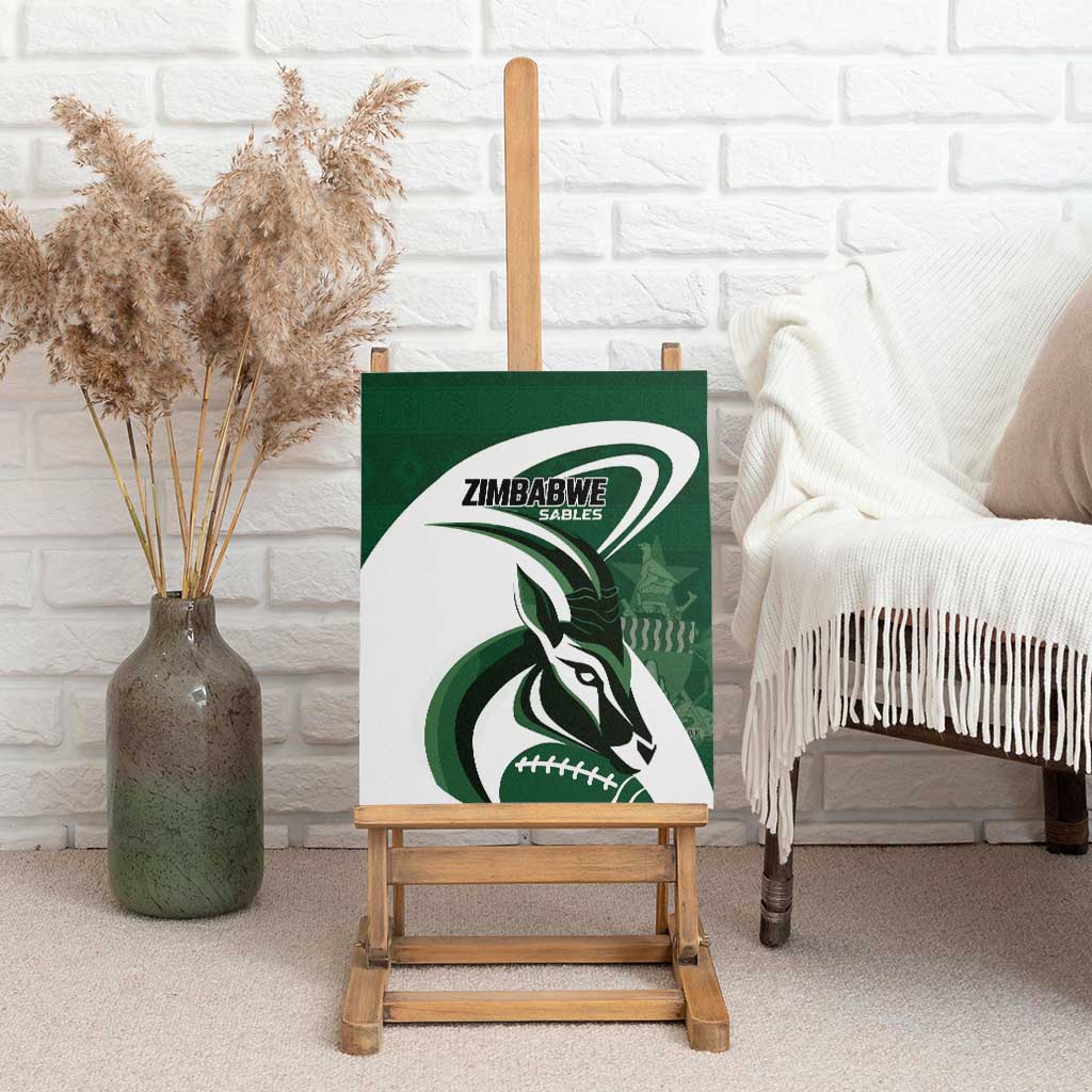 Rugby Zimbabwe Canvas Wall Art Sables Is The Champion - Wonder Print Shop