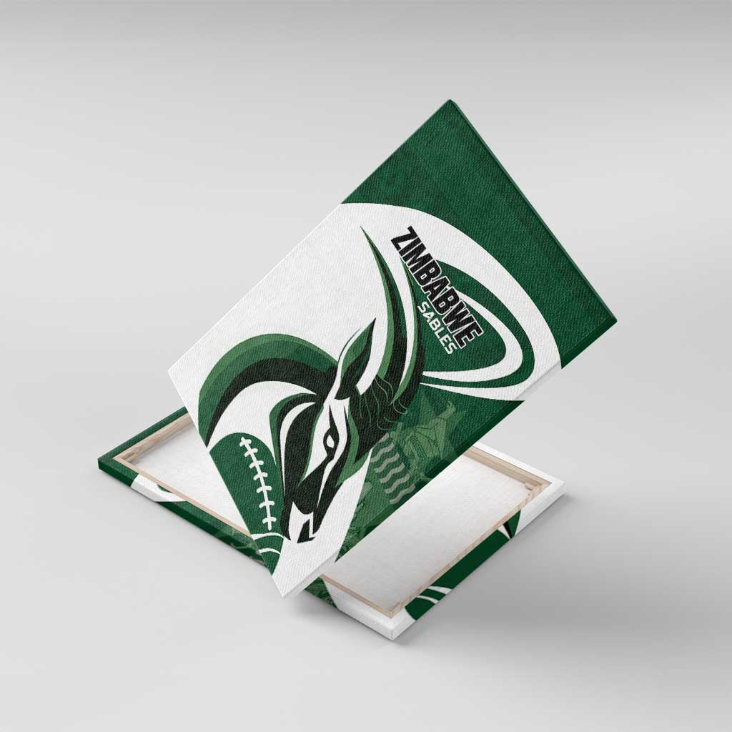 Rugby Zimbabwe Canvas Wall Art Sables Is The Champion - Wonder Print Shop