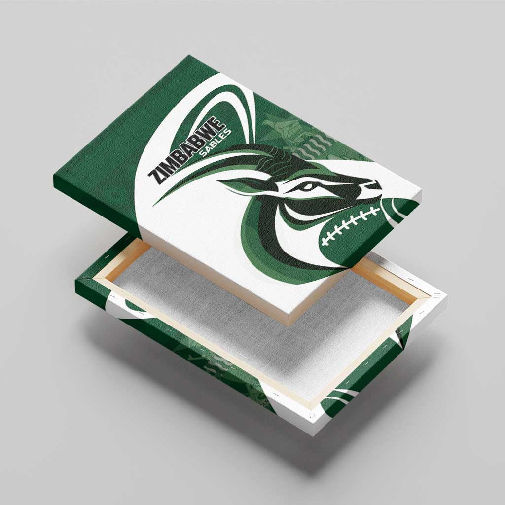 Rugby Zimbabwe Canvas Wall Art Sables Is The Champion - Wonder Print Shop