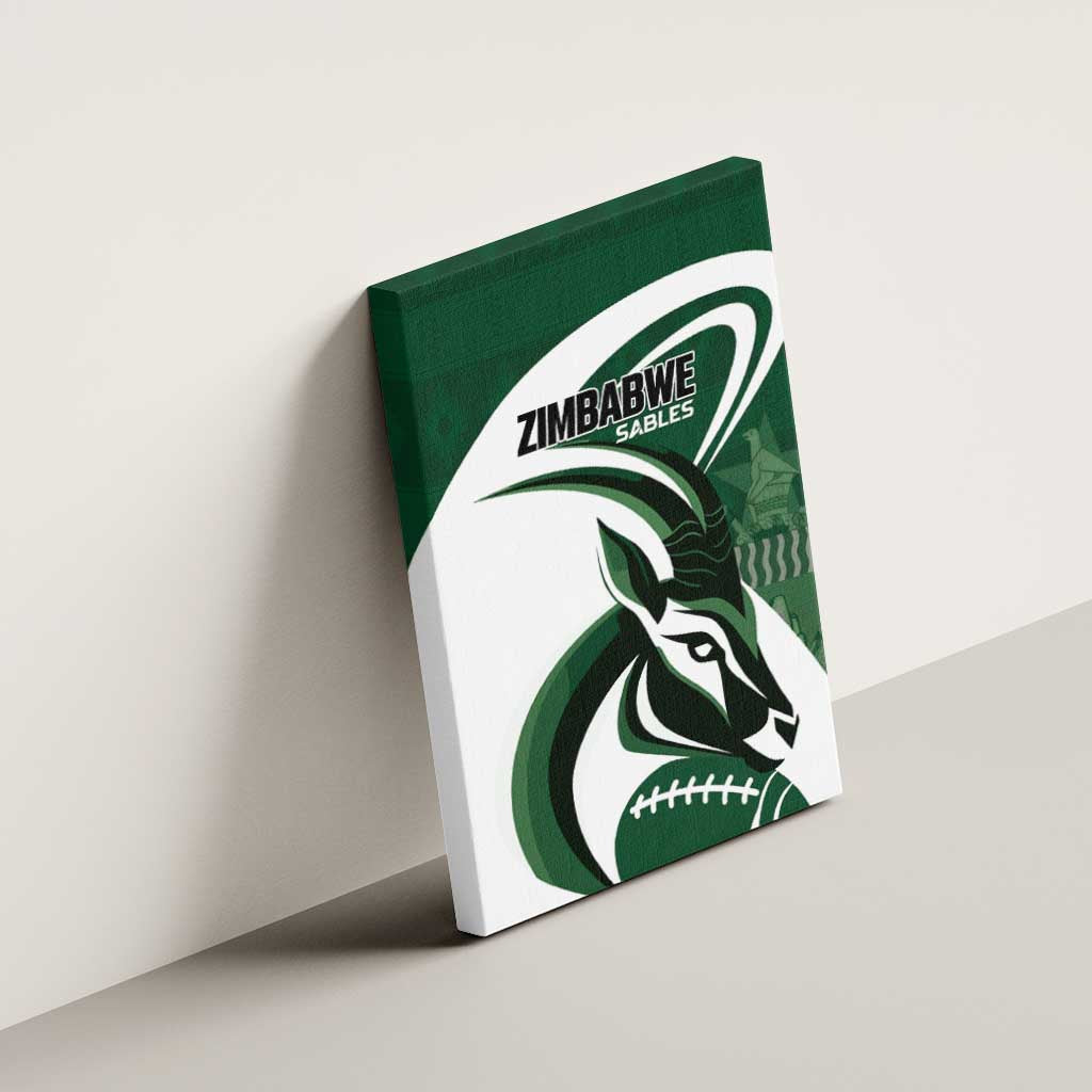 Rugby Zimbabwe Canvas Wall Art Sables Is The Champion - Wonder Print Shop