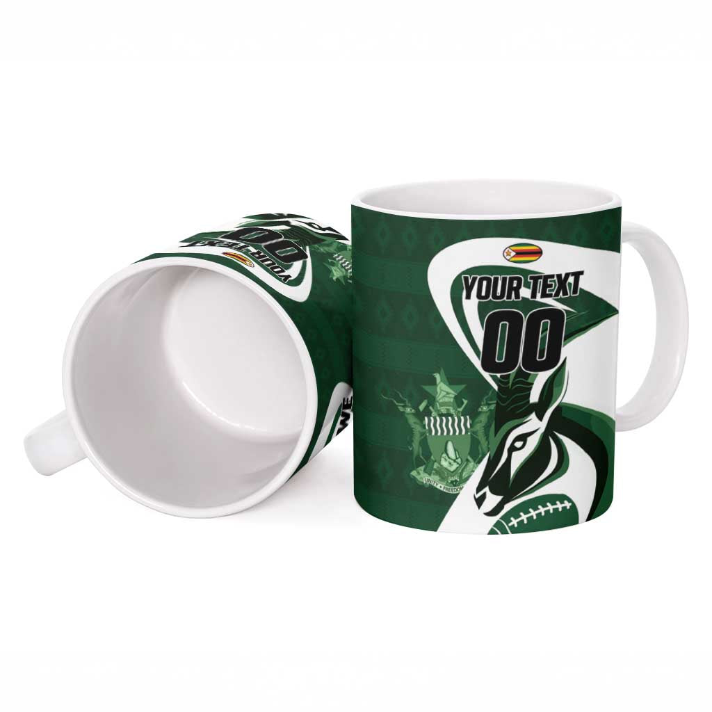 Custom Rugby Zimbabwe Ceramic Mug Sables Is The Champion - Wonder Print Shop