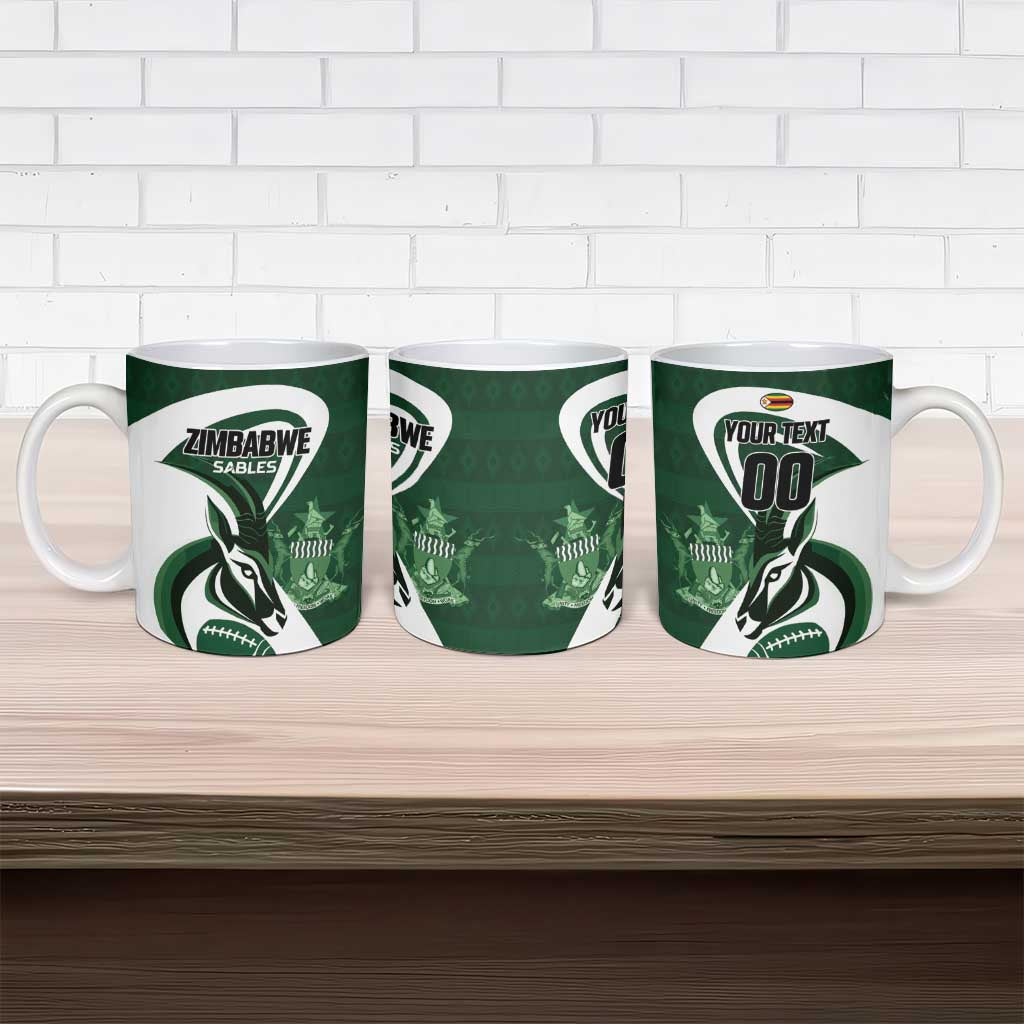 Custom Rugby Zimbabwe Ceramic Mug Sables Is The Champion - Wonder Print Shop